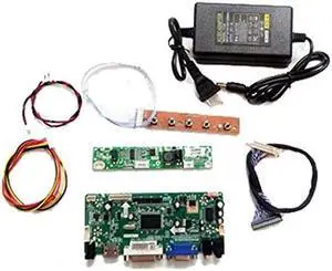 Taidacent Universal LVDS Controller Board 10-65 Inch LCD Screen HDMI DVI VGA to LVDS Driver Board DIY Notebook Display Kit (18.5-27 inch 1080P Universal 8 kit)