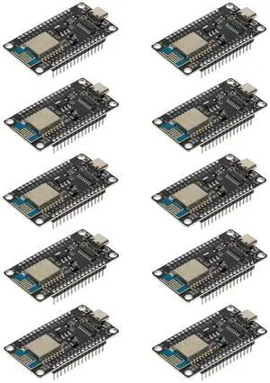 YEJMKJ 10pcs ESP8266 Serial Wireless Module CH340 ESP-12E NodeMCU LUA WiFi V3 Internet Development Board Compatible with Arduino IDE, Micropython