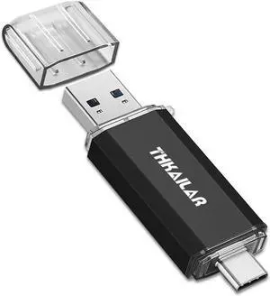 Thkailar USB C Flash Drive 512GB 2 in 1 OTG USB 3.1 Thumb Drive,Memory Stick for Business Traveler Compatible with Android Phone/PC/Mac Pro External Storage Data(Black)