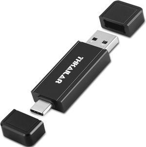 THKAILAR Dual USB C USB 3.2 Gen2 High-Speed Flash Drive 256GB-Up to 400MB/s Read 2 in 1 Flash Drive Compatible with iPhone 15/16,Android Phone/PC/Mac/Laptop, USB C Thumb Drive