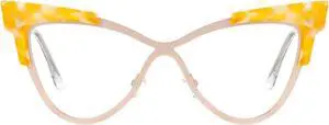 Zeelool Oversized Cat Eye Blue Light Glasses for Women Stylish Eyewear Glasses 100% UV400 Protection JGX558394-03 Yellow