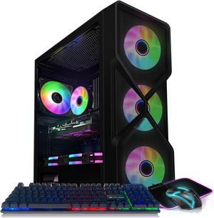 STGAubron Gaming Desktop PC, Intel Core i7 3.4G up to 3.9G, 32G RAM, 1T SSD, Radeon RX 5700 XT 8G GDDR6, 600M WiFi, BT 5.0, RGB Fan x 6, RGB Keyboard & Mouse & Mouse Pad, W10H64