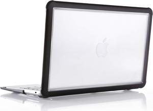 STM Dux for MacBook Air (13-inch) Ultra Protective case - M1 & Retina 2020/2018 Models (A1932/A2179/A2337) - Translucent, Rugged, Mil-Spec Drop Tested Laptop Cover - Black (stm-122-293MW-01)