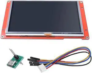 Ferwooh Nextion Display Intelligent 5.0 Inch Resistive Touch Screen 800x480 Serial LCD TFT HMI Display Module NX8048P050-011R Supports Audio Video
