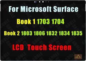 GBOLE Screen Replacement for Microsoft Surface Book 1 1703 1704 1705 1706 Book 2 1803 1804 1805 1806 LCD LED Touch Screen Display Digitizer Assembly