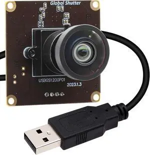 SVPRO 2MP Global Shutter USB Camera Board 90fps High Speed Webcam Module with Distortion-Free 120 Degree Wide Angle Slow Motion Camera 1920x1200 AR0234 for Computer, Laptop, Android Device