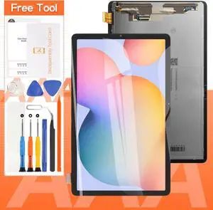 Screen Replacement For Samsung Galaxy Tab S6 Lite P610 P610N P615 LCD Display Touch Screen Digitizer Full Assembly,with Tools(Black)