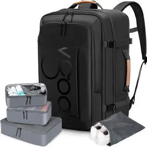 VGOAL Carry On Backpack, 40L Travel Backpack Flight Approved Luggage Suitcase Backpack Expandable with 4 Packing Cubes
