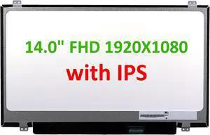FULLCOM New 14.0" Screen Compatible with LP140WF6(SP)(D2) / LP140WF6-SPD2 IPS FHD (1080P) Laptop LED LCD Replacement