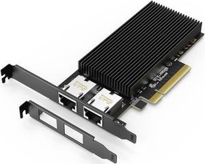 10G Dual RJ45 Port PCI-E Network Card, with X540 Controller, Gigaplus X540-T2 10Gb Ethernet Adapter with 2 * 10Gbe NIC, Support Windows/Linux/ESX Servers