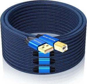 GOSYSONG 100ft Active USB 2.0 Cable, Type A to Type B, High Speed Printer Cable Compatible with HP, Canon, Dell, Epson, Xerox and More