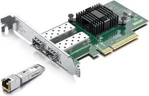 10Gb SFP+ RJ45 Transceiver with 10G Network Card, 10Gbase-T Moudle for Cisco, 10G Dual SFP+ NIC Compare to Intel X520-DA2, Support Windows, Linux, Vmware