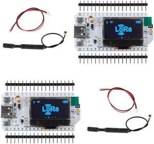 DIYmalls 915MHz ESP32 LoRa V3 LoRa32 OLED Development Board + 915 MHz LoRa Antenna for Meshtastic (Pack of 2), not Compatible with LoRa 32 V2