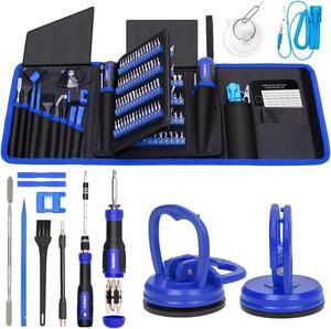 STREBITO Precision Screwdriver Set 191-Piece + 2-Piece Suction Cups Bundle, LCD Screen Remover for Computer, iPhone, Laptop, Cell Phone, Macbook, PS4/5, Tablet and Electronics Repair