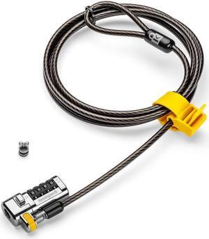 Kensington ClickSafe(r) Combination Laptop Locking Cable for Nano Security Slot (K68103WW), Black/Silver