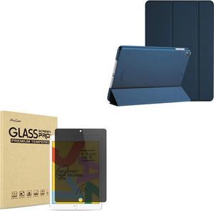 ProCase iPad 10.2 7th Generation 2019 Slim Stand Hard Case(Navy) Bundle with iPad 10.2 7th Gen 2019 Privacy Screen Protector