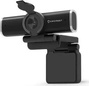 Amcrest 4-Megapixel Webcam w/Microphone & Privacy Cover, Web Cam USB Camera, Computer HD Streaming Webcam for PC Desktop & Laptop w/Mic, Wide Angle Lens & Large Sensor for Superior Low Light (AWC496)