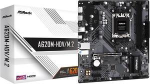 ASRock A620M-HDV/M.2 Supports AMD Socket AM5 Ryzen 7000 Series Processors