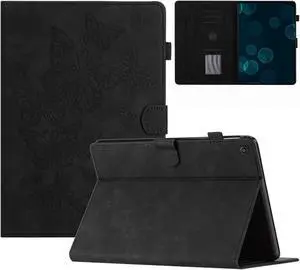 Dteck for Fire HD 8 Tablet Case (8th/7th/6th Generation-2018/2017/2016 Release) 8", Cute Butterfly Folio Magnetic Case with Auto Sleep Wake & Stand Function, Slim Lightweight PU Leather Cover, Black