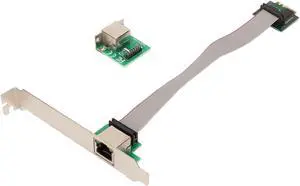 Estink Gigabit Ethernet Server Adapter, M.2 A E I210AT Single Port Gigabit Server NIC Adapter 1000M High Performance RJ45 Single Port Ethernet NIC Adapter for Industrial Computer