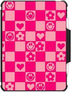CASETiFY Ultra Impact Folio Case for iPad Pro 12.9" (5th/6th Gen) - Daisy Grid by Blythe - Clear Black