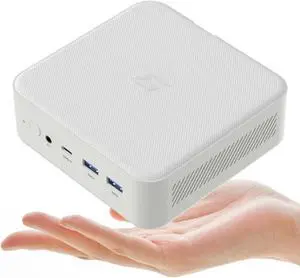 CyberGeek Mini Gaming PC Linux, AMD Ryzen 7 5700U (8C/16T, up to 4.3Ghz), 64GB DDR4 RAM 1TB PCIe SSD, Mini Desktop Computers with Waterproof Fabric Top, Supports 4K Triple Display WiFi/BT5.0