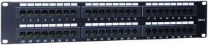 SATMAXIMUM Cat6 Patch Panel 12 24 48 Port 19 Inch Ethernet RJ45 Network Patch Panel with Lasing Bar Rackmount 1U 2U for Cat6, Cat5e, Cat5 Cabling (48 Port)
