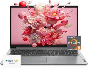 Lenovo IdeaPad Laptop, 15.6" FHD Display, AMD Ryzen 5 5500U (Beats i7-1185G7), Long Battery Life, USB-C, Webcam, HDMI, Wi-Fi 6, Bluetooth, w/WOWPC Bundle, Windows 11 (40GB RAM | 1TB PCIe SSD) Lenovo IdeaPad Laptop, 15.6" FHD Display, AMD Ryzen 5 5500U (Beats i7-1185G7), Long Battery Life, USB-C, Webcam, HDMI, Wi-Fi 6, Bluetooth, w/WOWPC Bundle, Windows 11 (40GB RAM | 1TB PCIe SSD)