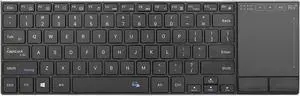 Rii Wireless Bluetooth Keyboard,Multi Device Rechargeable Keyboard Stainless Steel Ultra Slim Bluetooth Keyboard with Multi-Touch Touchpad,Compatible with PC, Mac, Laptop(2.4G+BT New)