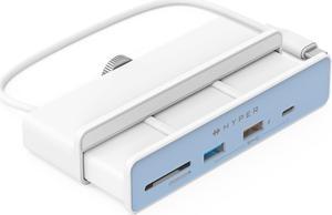 HyperDrive iMac USB Hub Adapter, 6in1 iMac Accessories: HDMI 4K60Hz, USB-C 10Gbps, 2 USB-A 10Gbps, SD UHS-I, MicroSD UHS-I for iMac 2021 24 inch