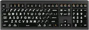 Logickeyboard 'Astra2' with Large Print  Backlit White Letters on Black Keys  Made for Mac  p/n LKB-LPWB-A2M-US