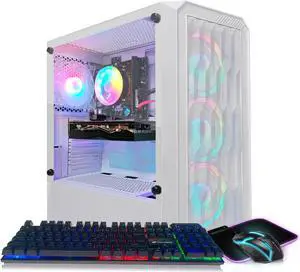 STGAubron Gaming PC Desktop, Radeon RX 580 8G GDDR5, Intel Core i5-9400F up to 4.1GHz, 16G DDR4, 1T SSD, 600M WiFi, BT 5.0, RGB Fan x 4, Windows 11 Home