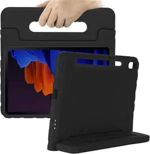 Dteck Kids Shockproof EVA Foam Lightweight Handle Stand Protective Case for Samsung Galaxy Tab S8+ /S7 FE /S7+ Tablet 12.4" - Black