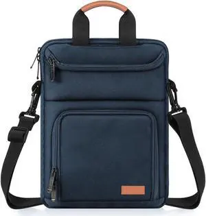 MoKo 9-11 Inch Tablet Sleeve Bag - Carrying Case Fits iPad Air, Pro 11, Tab S8/S9, with Shoulder Strap, Handle and Pockets, Indigo