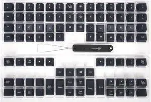 Advantage360 Steel Blue Keycap Set - PBT Plastic | Dye-Sublimated Legends | 92 Key Set | Logo Keycap Puller (Dvorak)