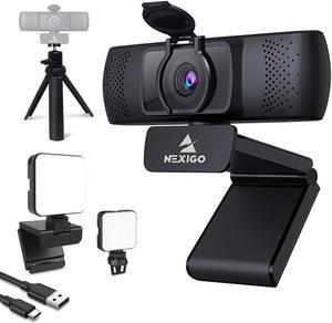 NexiGo 1080P Webcam Kits, N930P 1080P Streaming Business Webcam with Software, Microphone & Privacy Cover, AutoFocus, Extendable Tripod Stand, Video Conference Lighting, for OBS/Zoom/Skype