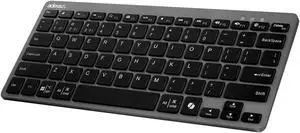 Adesso EasyTouch 7000 Multi OS Multi-Device Bluetooth Scissor Switch Keyboard with Copilot AI Hotkey - Wireless, Rechargeable, Quiet Keystrokes WKB-7000BB