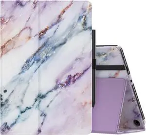 MoKo Case Fits All-New Kindle Fire HD 10 & 10 Plus Tablet (13th/11th Generation, 2023/2021 Release) 10.1" - Slim Folding Stand Cover with Auto Wake/Sleep, Purple Marble