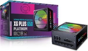 Cooler Master XG650 Plus Platinum ARGB Fully Modular, 650W, Built-in Information Display Panel, ARGB 135mm Silent Fan, Intel ATX 12V Ver 2.53, 100% Japanese Capacitors (MPG-6501-AFBAP-XUS)