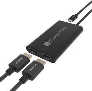 SoNNeT DisplayLink USB-C to Dual 4K 60Hz HDMI Adapter
