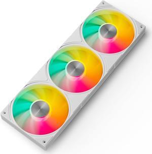 upHere 360mm All-in-One 5V ARGB Computer Case Fan with PWM 4-Pin Interface High Performance Cooling Low Noise for Enhanced PC Cooling White U3TC3