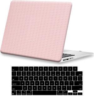 SaharaCase - Apple MacBook Pro 14" Laptops Woven Case with Silicone KeyPad Cover Woven Fabric, Snap-On, Anti-Slip Grip (Pink)
