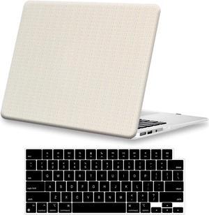 SaharaCase - Apple MacBook Pro 14" Laptops Woven Case with Silicone KeyPad Cover Woven Fabric, Snap-On, Anti-Slip Grip (Beige)