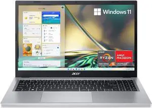 acer Aspire Slim Laptop, 15.6" Full HD IPS Display, AMD Ryze 7 5700U Processor(Up to 4.3GHz), AMD Radeon Graphics, 16GB LPDDR5 RAM, 1TB NVMe SSD, Wi-Fi 5, Windows 11 Home