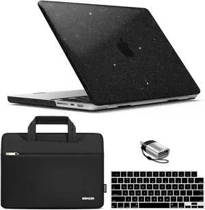 IBENZER Case for MacBook Pro 14 Inch Case 2025 2024 M4 M3 M2 M1 A3112 A3185 A3401 A2918 A2992 A2779 A2442 Pro/Max, HardShellCase & SleeveBag &KeyboardCover &Type-c(2025-2021), StarBlack, T14STARBK+3