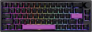 BOYI 66Pro Rapid Trigger Magnetic Switch Mechanical Keyboard,65% Hyper-Fast Actuation Point Adjustable Dedicated 8K Hz Polling Rate HotSwap RGB Wired Gaming Keyboard with Knob(Black)