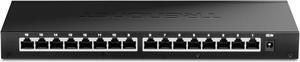 TRENDnet 16-Port Unmanaged 2.5G Desktop Network Ethernet Switch, TEG-S3160, 16 x 2.5Gb RJ-45 Ports, 80Gbps Switching Capacity, NDAA TAA Compliant, Lifetime Protection, Black