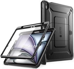 SUPCASE for iPad Air 13 Inch Case M2 2024 with Pencil Holder (Unicorn Beetle Pro), [Built-in Screen Protector & Stand] [Military-Grade Protection] Full-Body Rugged Cover for iPad Air 13 Inch M2, Black