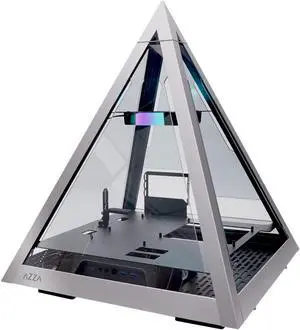 AZZA Pyramid L PCIE 4.0 - All Sides Tempered Glass ATX Mid Tower Gaming Computer Case - Front I/O USB Type-C Port - 1x 120 mm AZZA Hurricane III ARGB Fan Included.