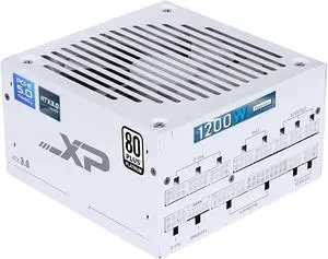 SAMA 1200w Power Supply,XP Series White PSU ATX 3.0 & PCIE 5.0 ECO Fanless 80Plus Platinum Certified Full Modular Support RTX 40 Series